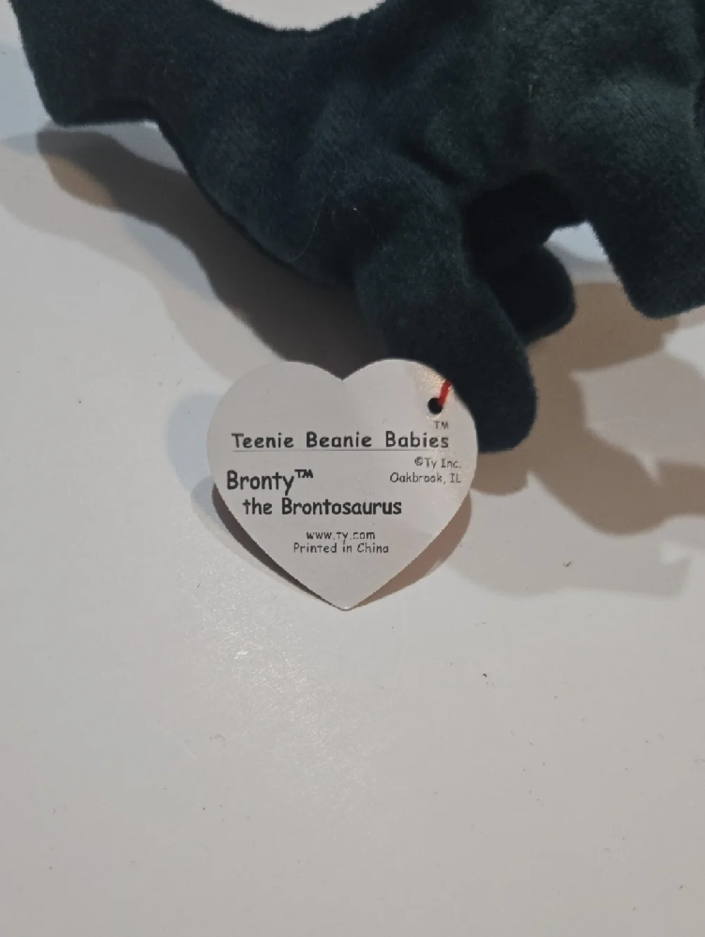 Bronty The Brontosaurus Ty Black Dinosaur Plush Cat Toy